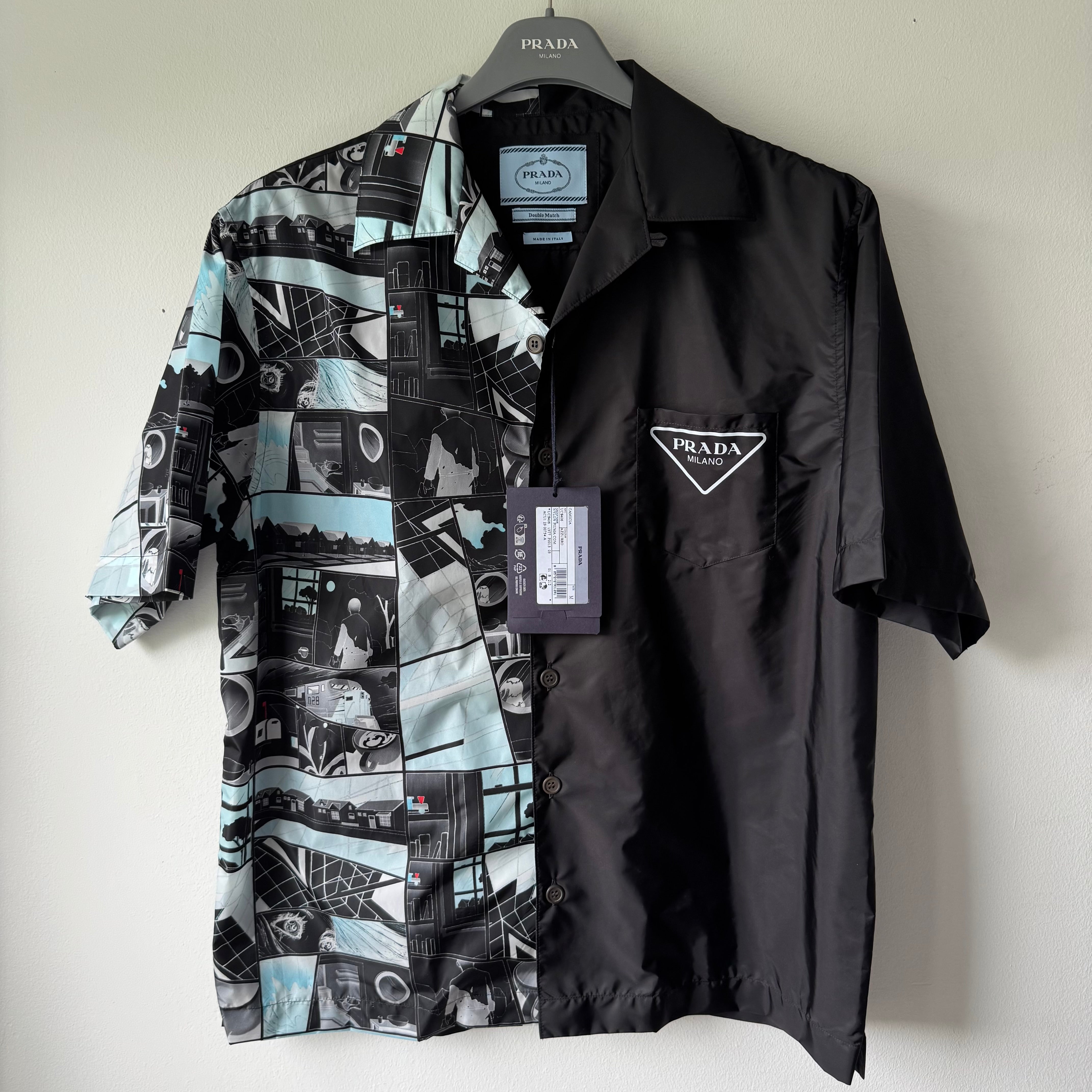Prada SS2023 Short-Sleeved Double Match Re-Nylon Shirt