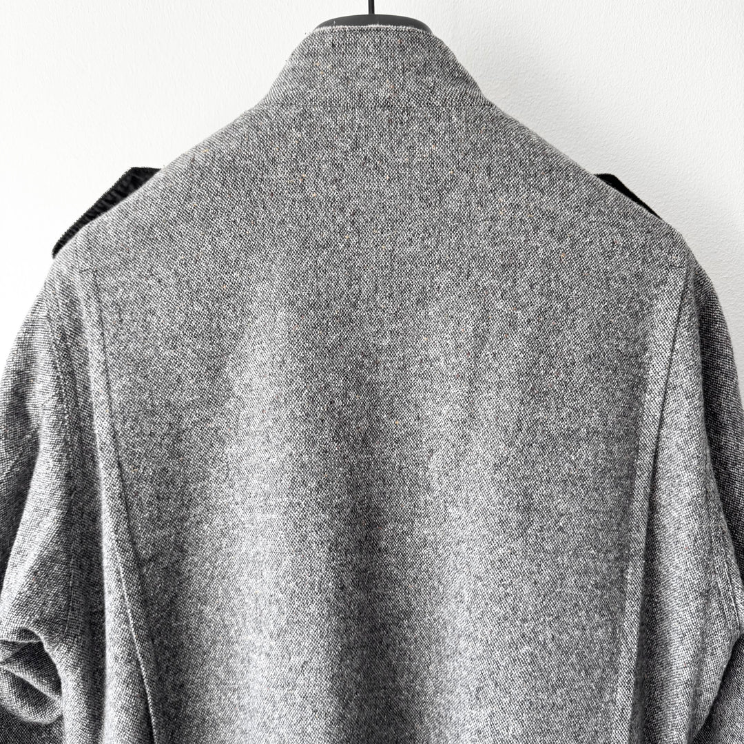 Yves Saint Laurent Rive Gauche FW2006 Gray Wool/Silk Belted Military Jacket