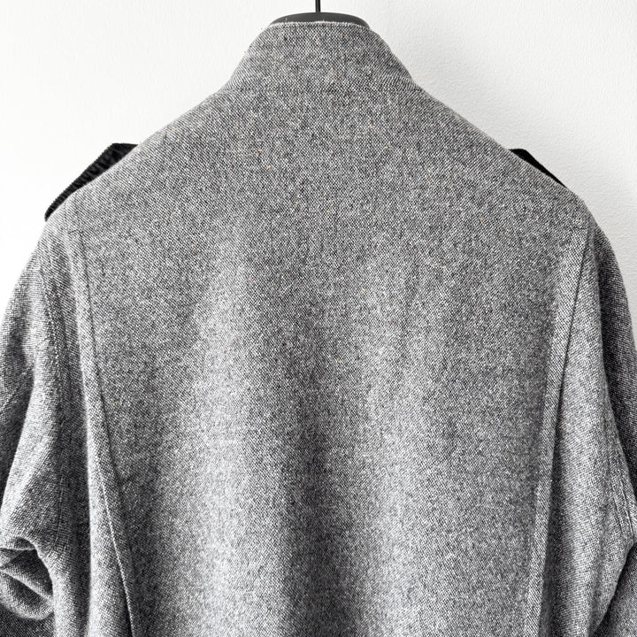 Yves Saint Laurent Rive Gauche FW2006 Gray Wool/Silk Belted Military Jacket