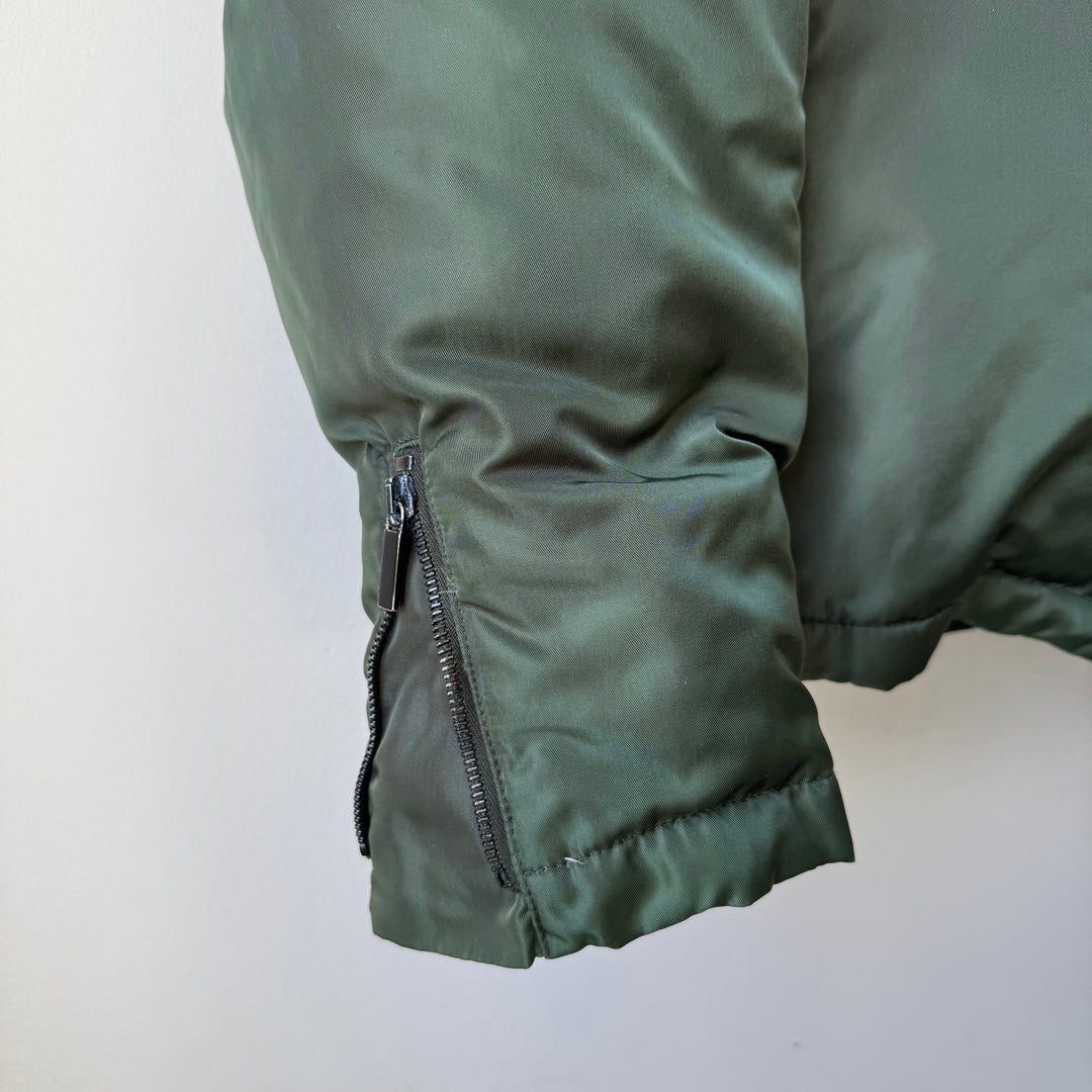Gucci By Tom Ford FW1998 Cold Olive Double Zip Down Puffer Jacket