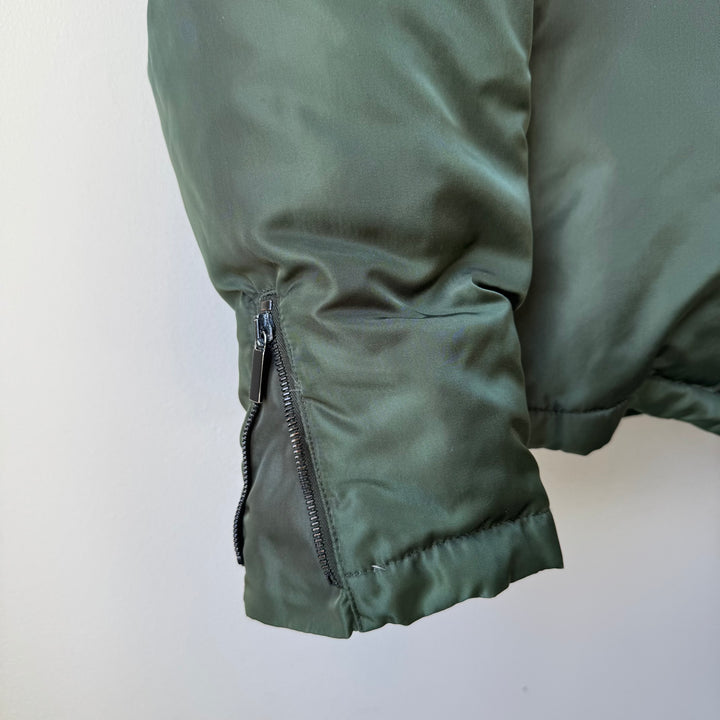 Gucci By Tom Ford FW1998 Cold Olive Double Zip Down Puffer Jacket