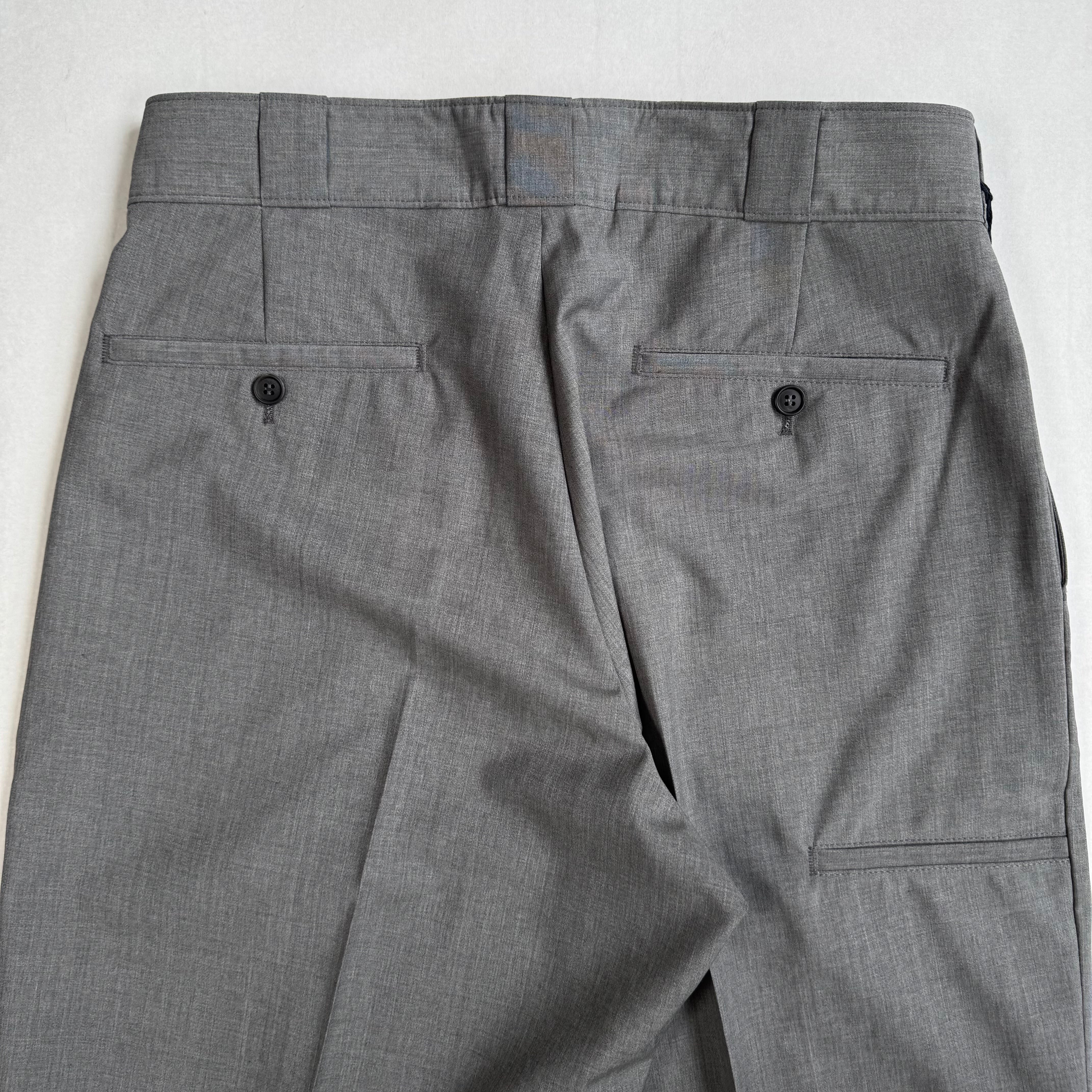 Prada 2024 Main-Line Light Gray Wide Fine Wool Pants – Recollected