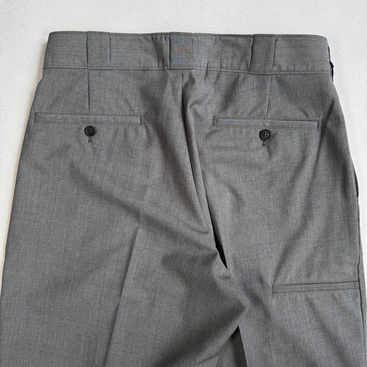 Prada 2024 Main-Line Light Gray Wide Fine Wool Pants