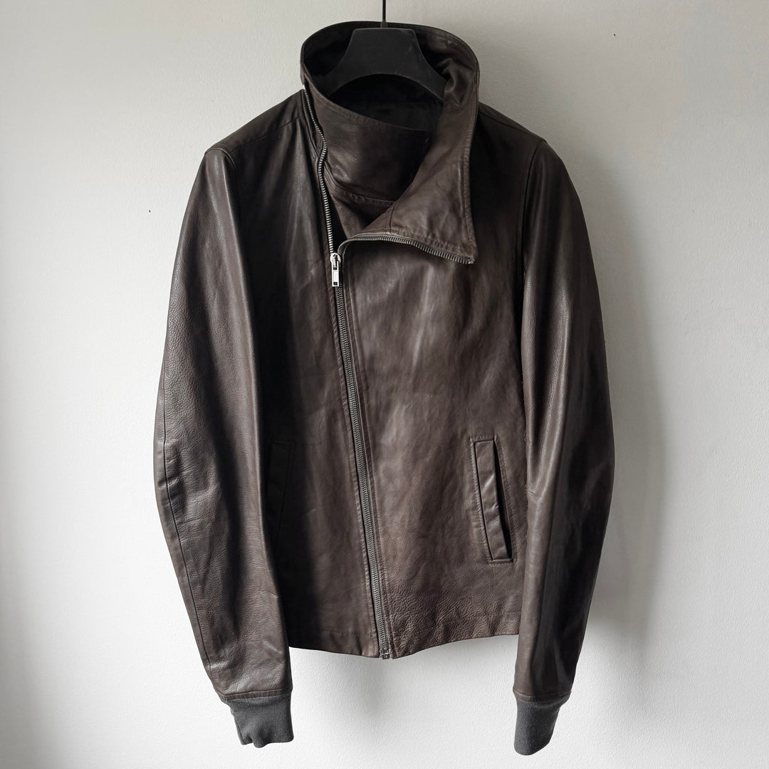 Rick Owens FW2009 Dust Bauhaus Pebbled Calf Leather Jacket