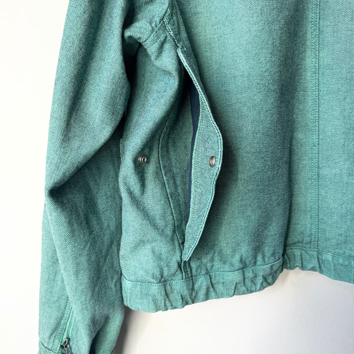 Giorgio Armani 1980s Iridescent Green Denim Jacket