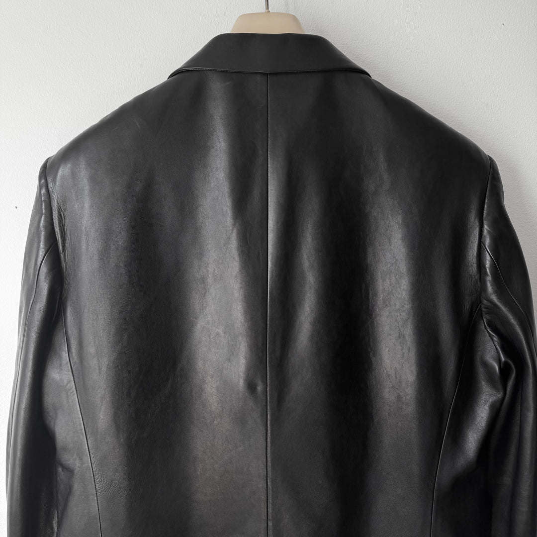 Gucci By Tom Ford 2000’s Black Lamb Leather Coat