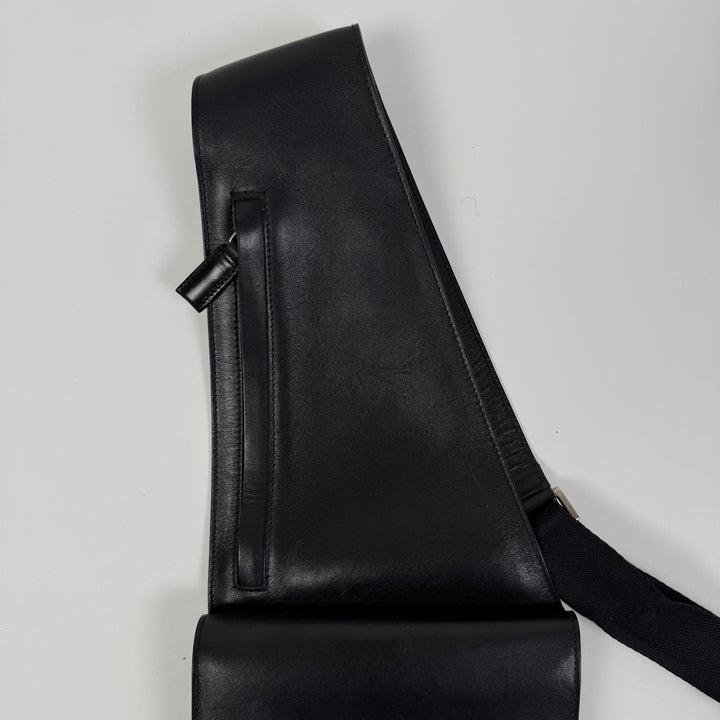 Prada SS1999 Black Leather Crossbody Sling Holster Bag