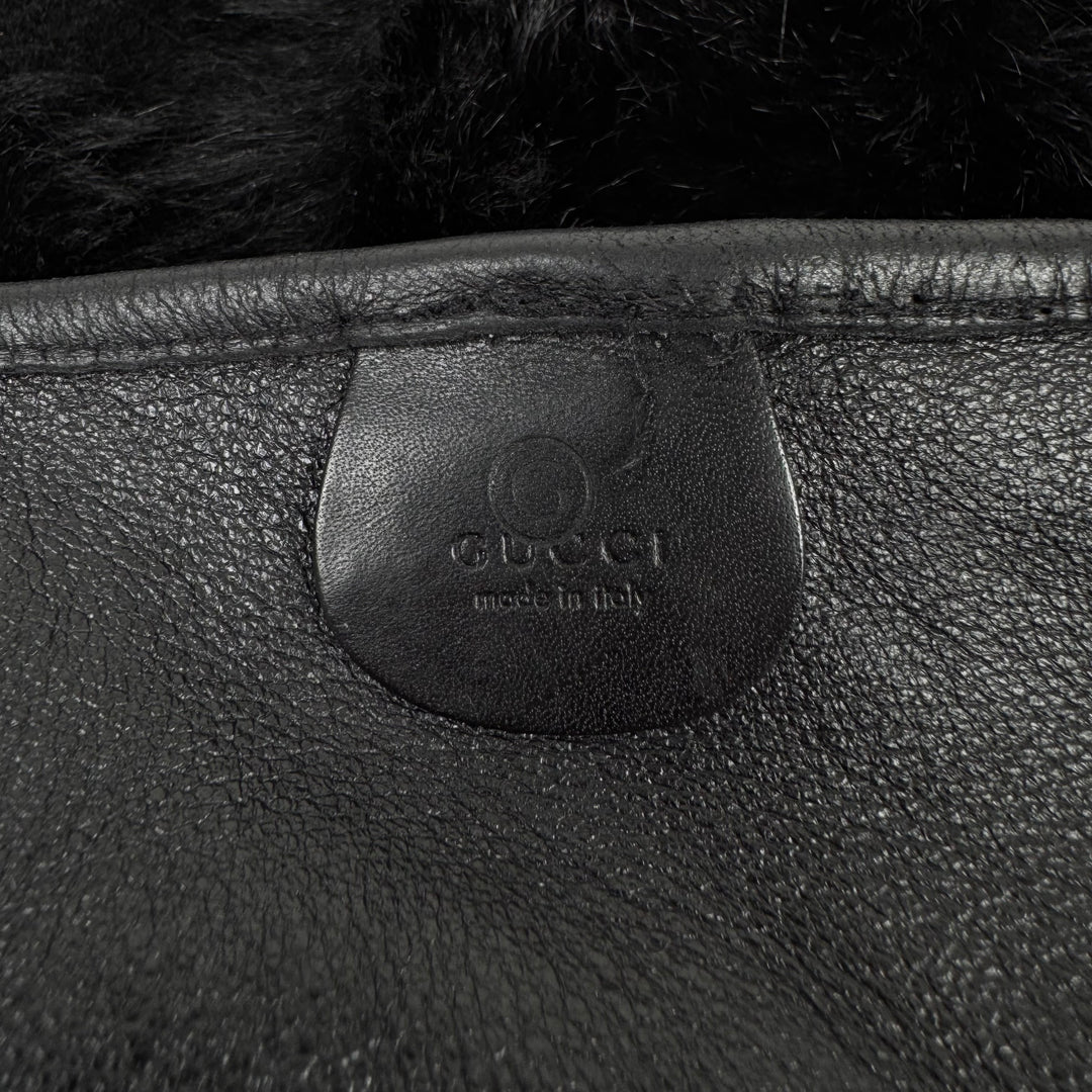 Gucci By Tom Ford SS1996 Reversible Rabbit Fur Leather Messenger Bag