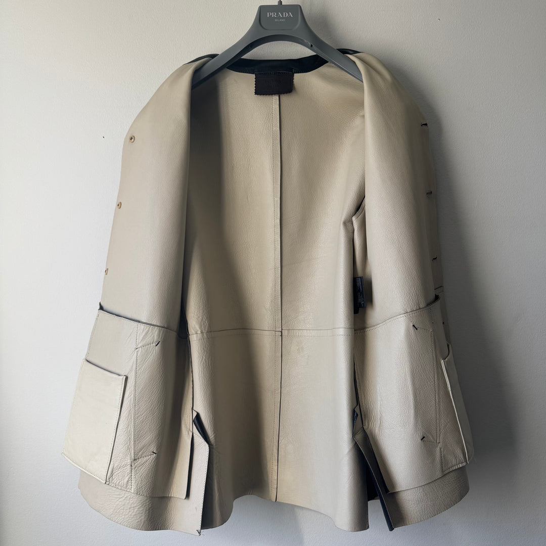 Prada 90’s Button Up Leather Jacket