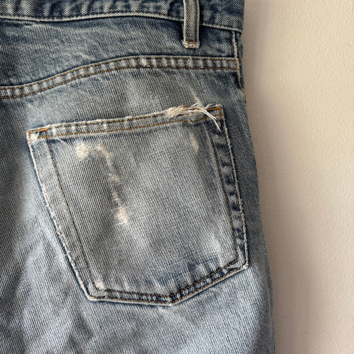 Helmut Lang 1998 Distressed Trashed Denim Jeans