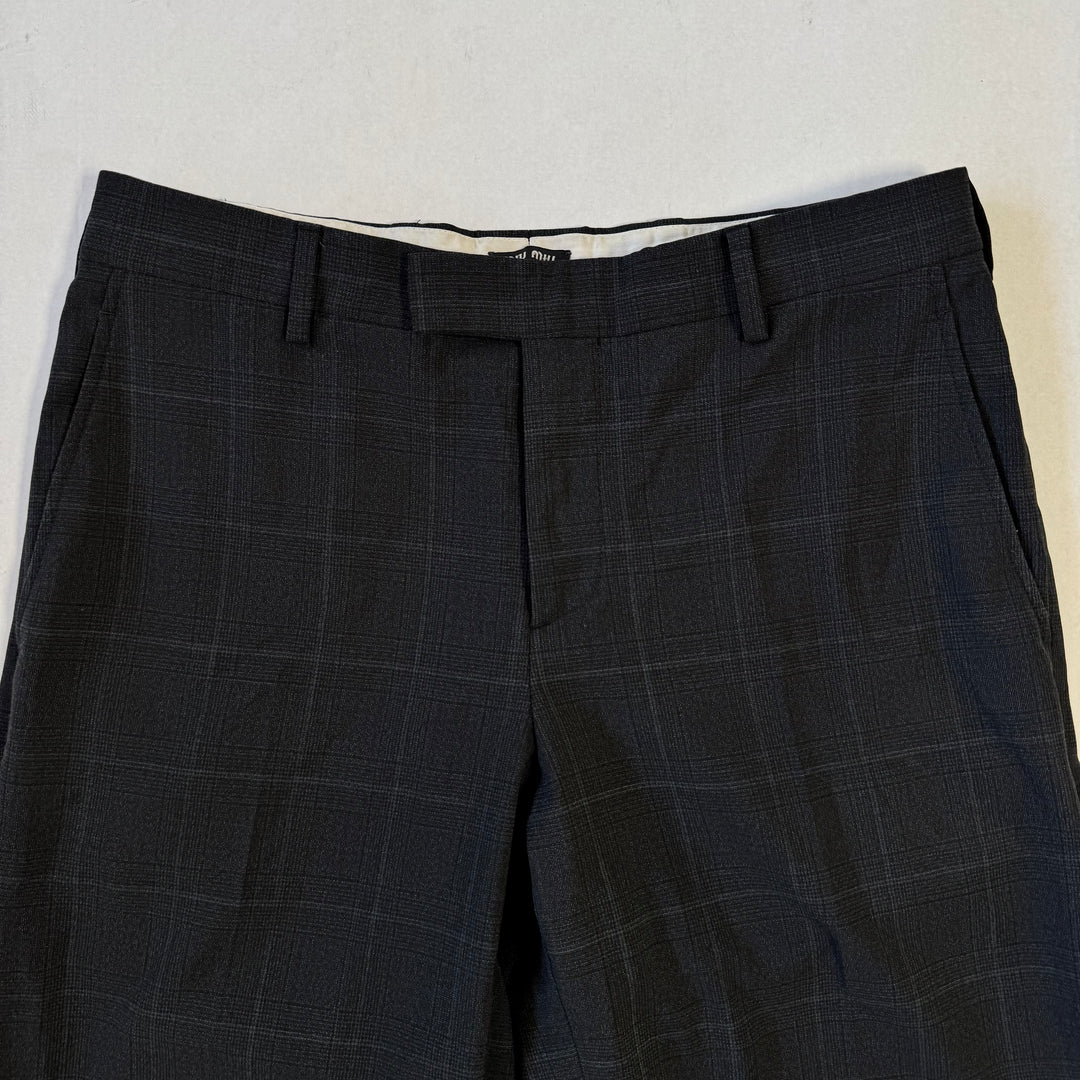 Miu Miu 2022 Checkered Prince Of Wales Pleated Fine Wool Pants