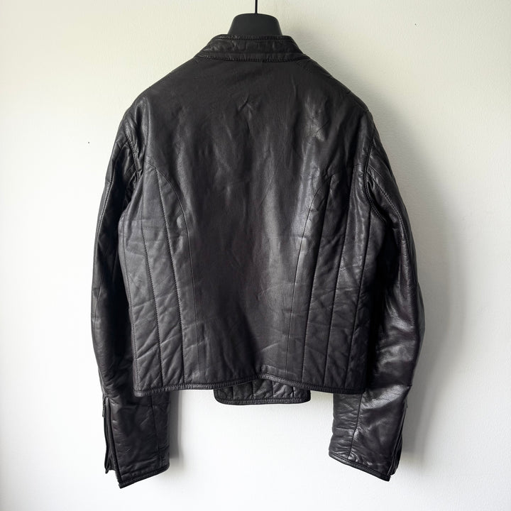 Yves Saint Laurent Rive Gauche By Tom Ford FW2003 Brown Fencing Leather Jacket
