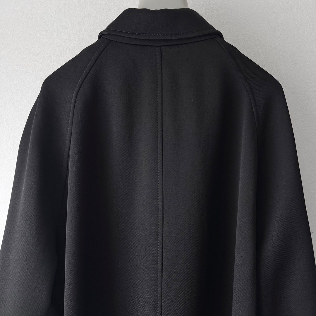 Prada 1990’s Black Wool Quilted Lined Car Coat