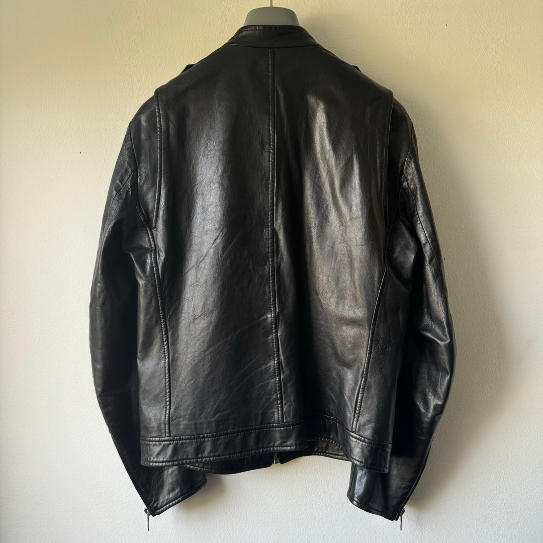 Prada SS2012 Mainline Moto Biker Lamb Leather Jacket