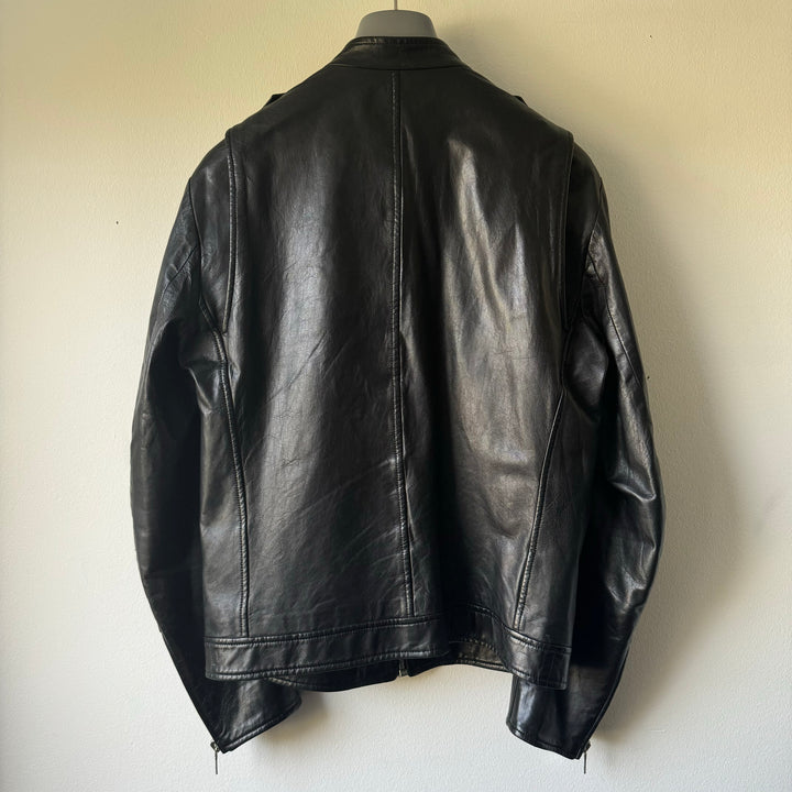 Prada SS2012 Mainline Moto Biker Lamb Leather Jacket