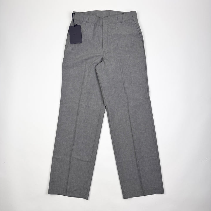 Prada SS2024 Main-Line Light Gray Wide Fine Wool Pants
