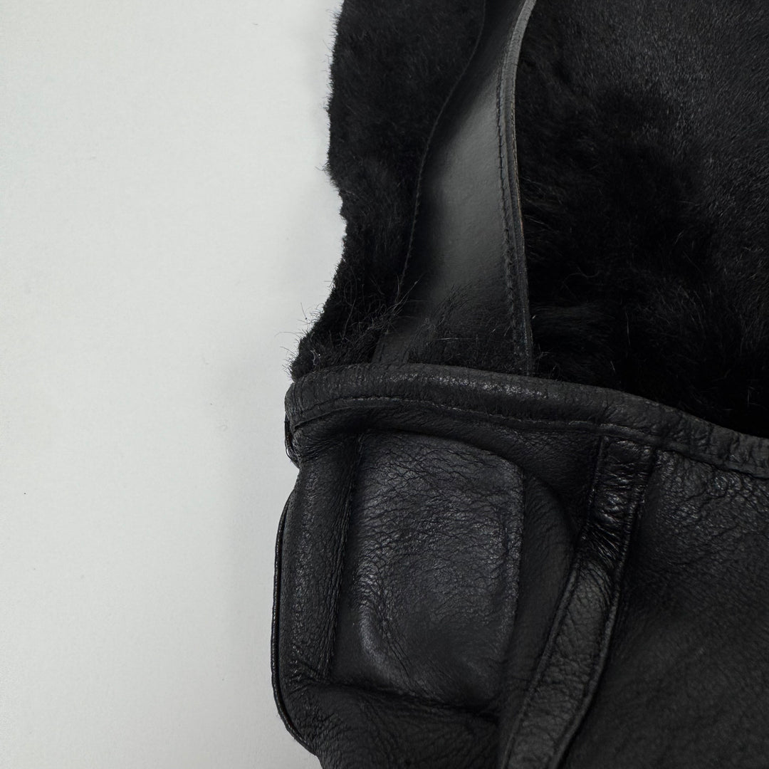 Gucci By Tom Ford SS1996 Reversible Rabbit Fur Leather Messenger Bag