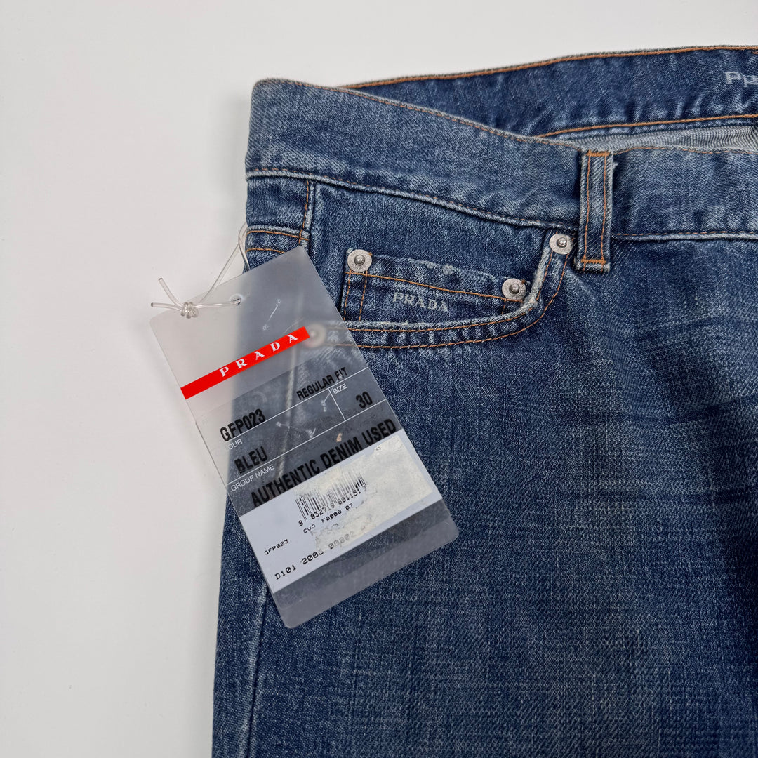Prada 2006 Blue Washed ”Regular Fit” Bootcut Jeans
