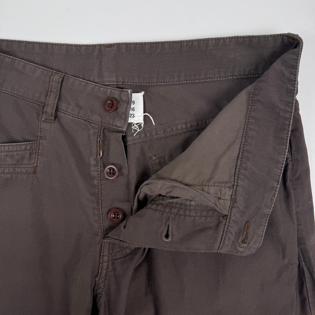 SS2007 Martin Margiela Brown Cotton Relaxed Straight Pants