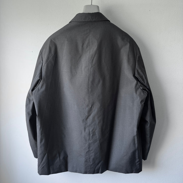 Prada FW1998 Anthracite Insulated Padded Silk Short Coat Jacket