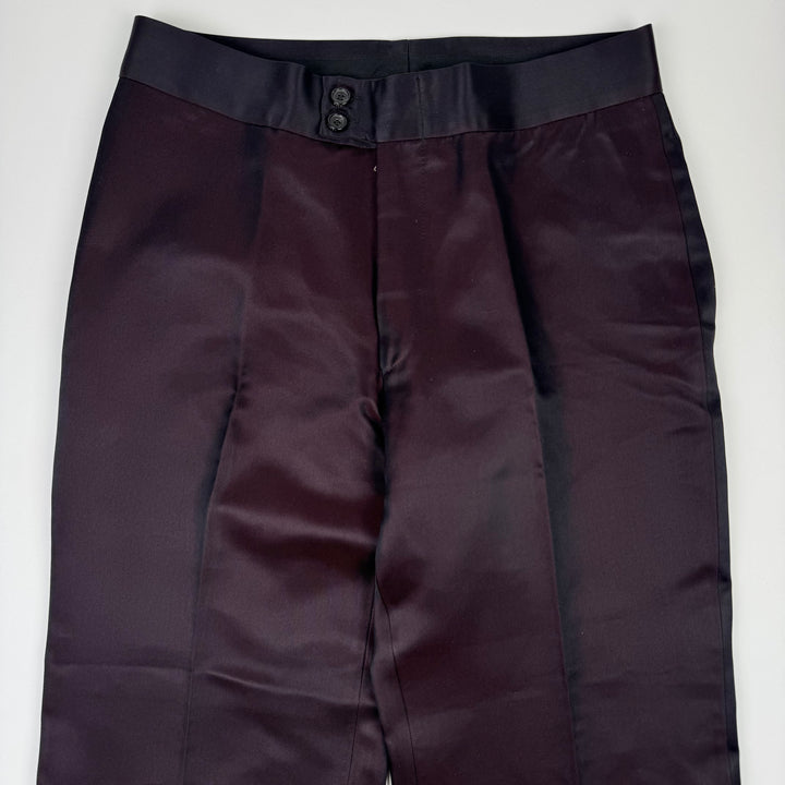 Gucci By Tom Ford SS1998 Red/Black Iridescent Silk Wide Relaxed Suit Trousers