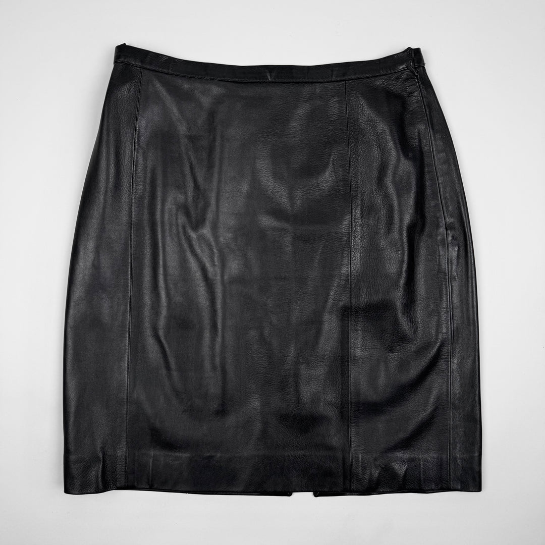 Gucci By Tom Ford FW1997 Black Lamb Leather Short Skirt