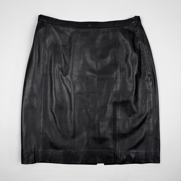 Gucci By Tom Ford FW1997 Black Lamb Leather Short Skirt