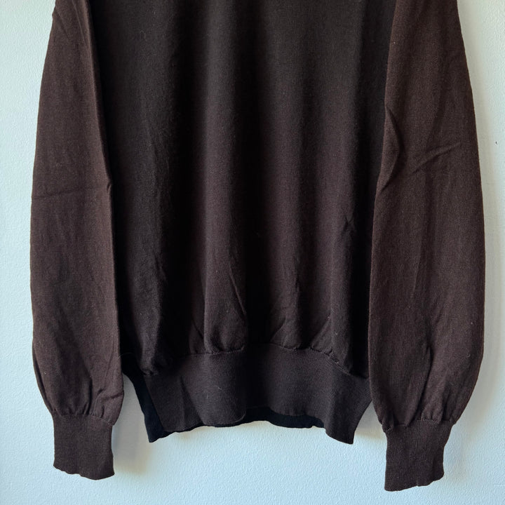 AW2008 Martin Margiela Brown/Black Wool Knit Pullover