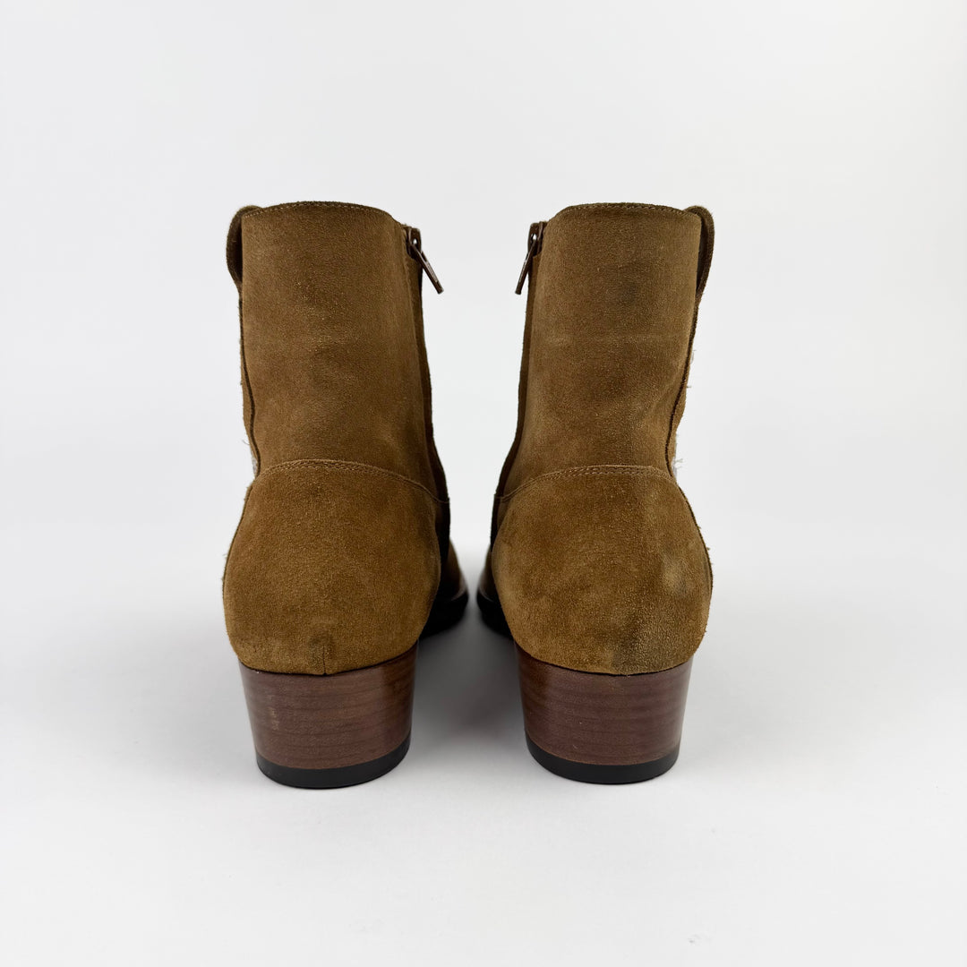 Saint Laurent SS2015 Psych Rock Brown Suede Star Wyatt Boots
