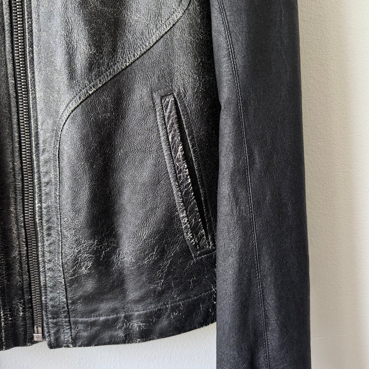 Rick Owens SS09 Strutter Gradient Blistered Intarsia Leather Jacket