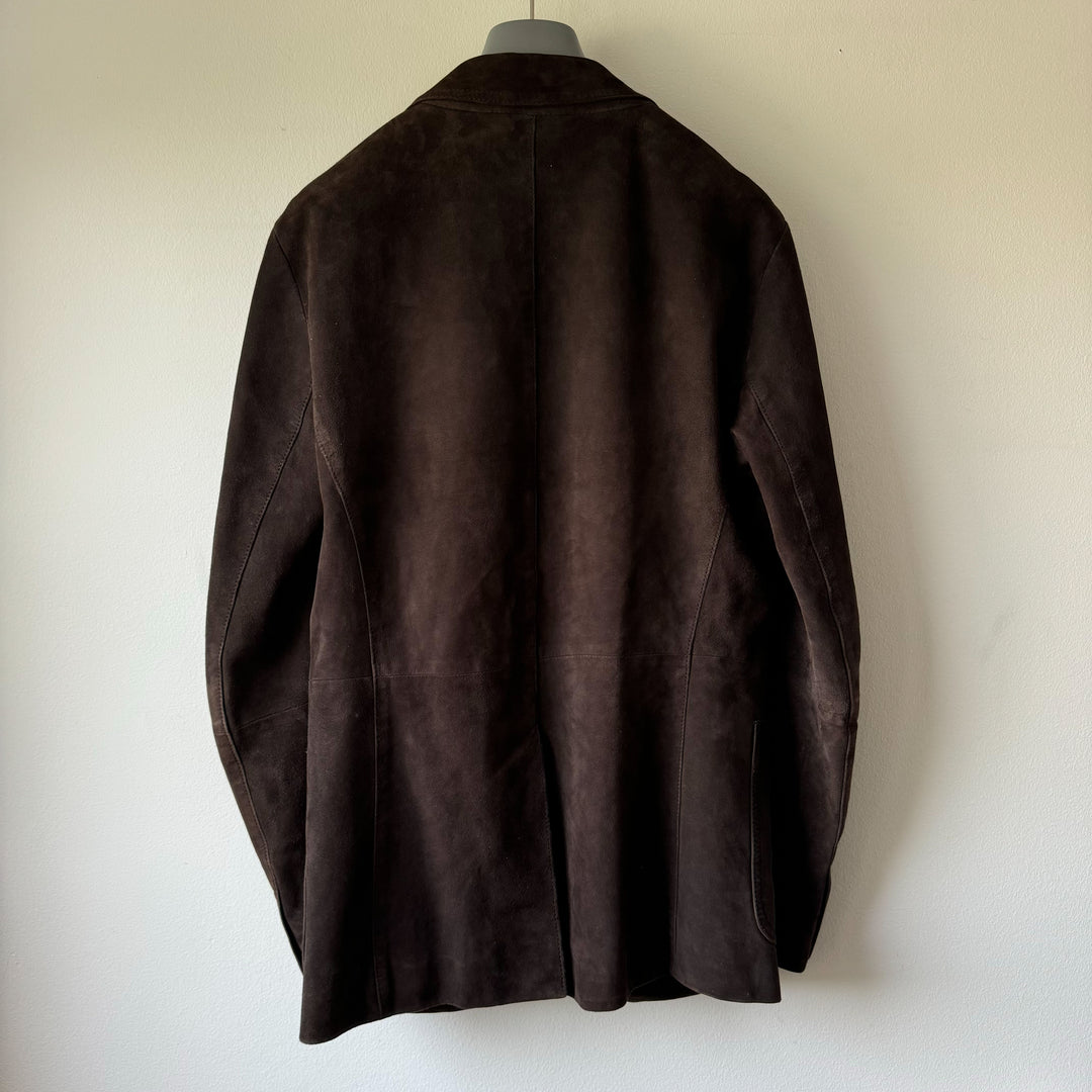 Prada SS2002 Mainline Dark Brown Suede Blazer
