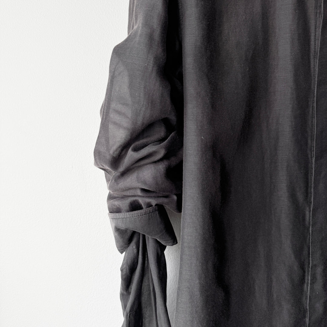 Kris Van Assche 2000s Gray Cotton Double Sleeve Button-Up Shirt