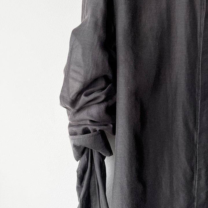 Kris Van Assche 2000s Gray Cotton Double Sleeve Button-Up Shirt