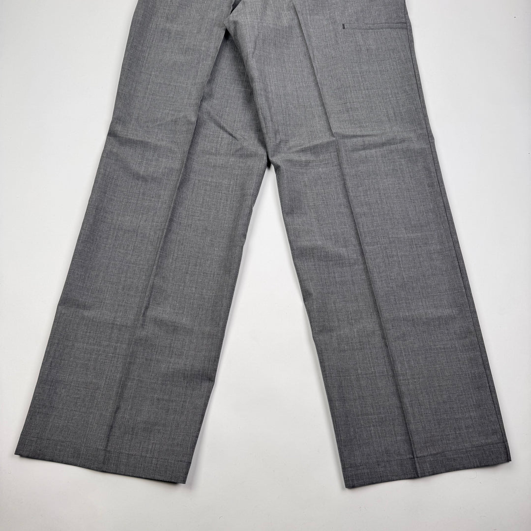 Prada SS2024 Main-Line Light Gray Wide Fine Wool Pants