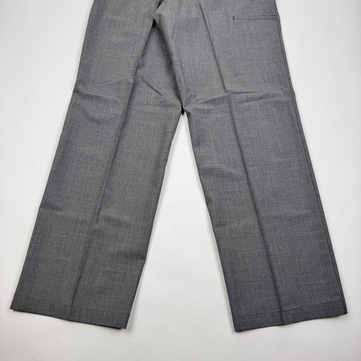 Prada SS2024 Main-Line Light Gray Wide Fine Wool Pants