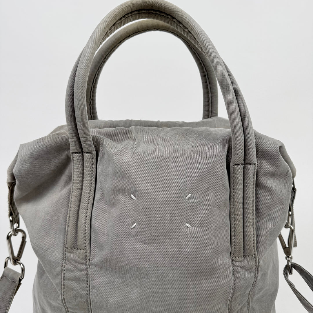 Martin Margiela 2010 Gray Cotton Canvas Crossbody Sailor Bag
