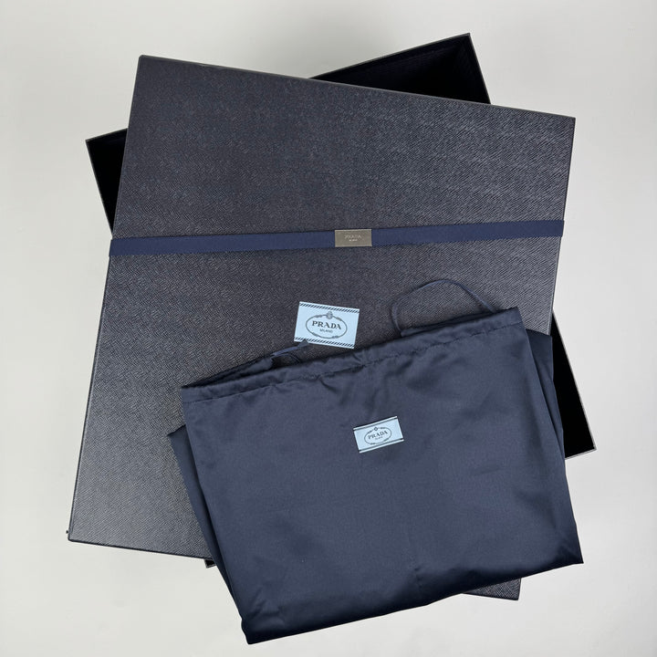 Prada FW2024 Dark Brown Nappa Calf Leather Buckle Belt Bag