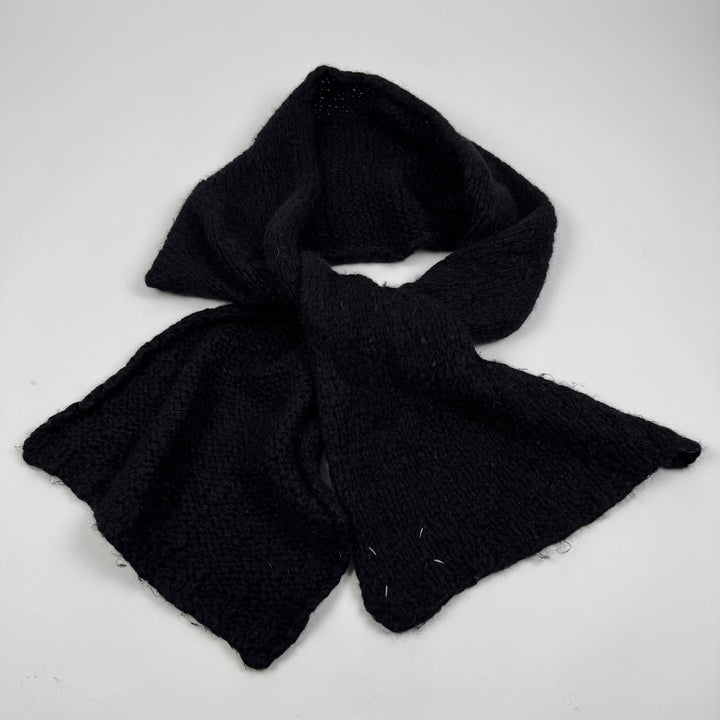 AW2008 Martin Margiela Gray Camel/Mohair/Wool Long Heavy Knit Scarf