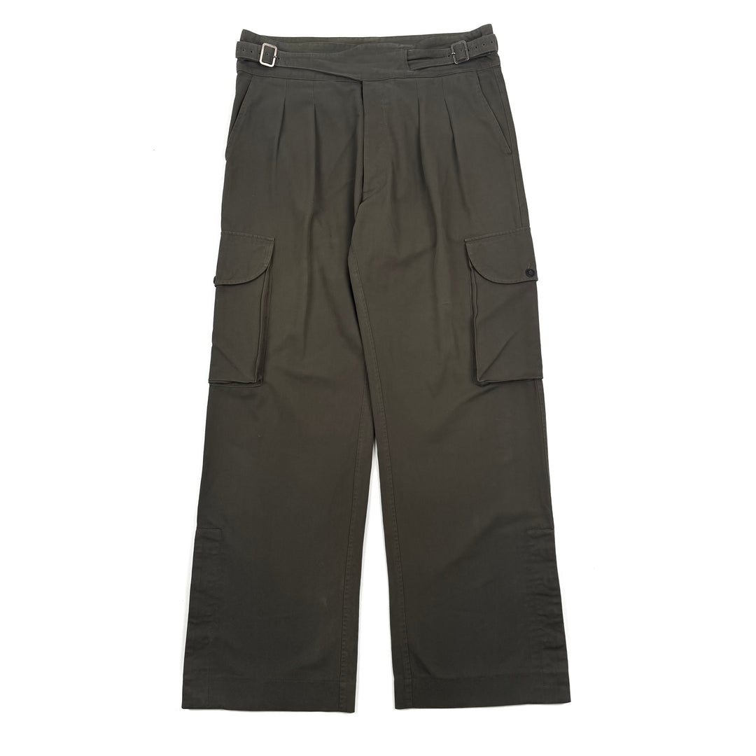 Gucci By Tom Ford SS2003 Olive Green Relaxed Military Cargo Pants