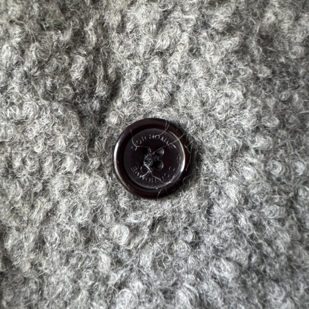 Dior Homme FW2009 Gray Asymmetric Drape Collar Mohair Jacket