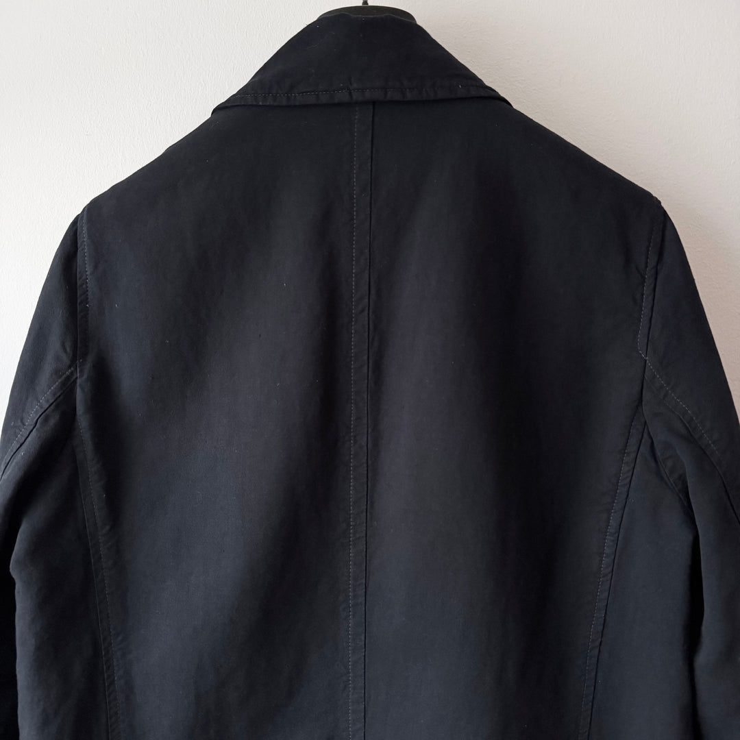 SS2004 Martin Margiela Navy Linnen/Cotton Double Breasted Short Coat