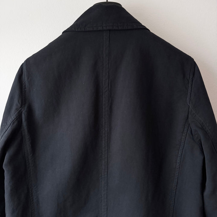 SS2004 Martin Margiela Navy Linnen/Cotton Double Breasted Short Coat
