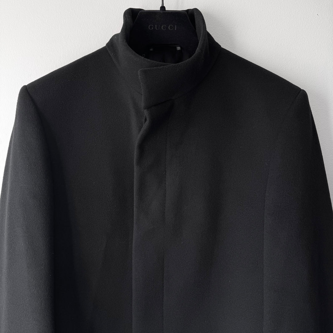 Gucci By Tom Ford FW1999 Black Wool/Cashmere Stand Collar Coat