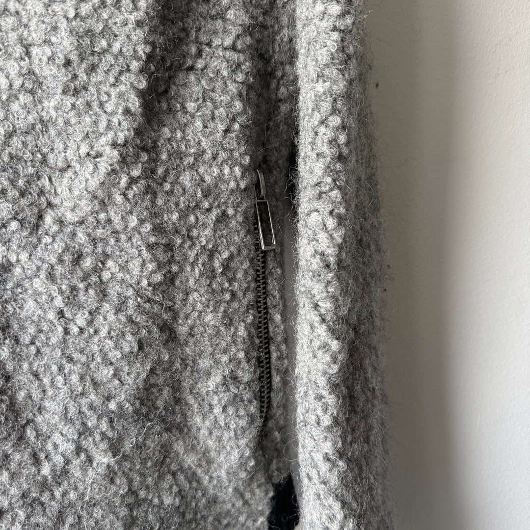 Dior Homme FW2009 Gray Asymmetric Drape Collar Mohair Jacket