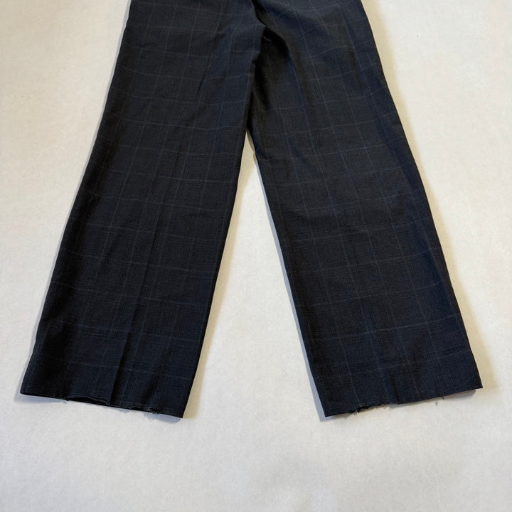 Miu Miu 2022 Checkered Prince Of Wales Pleated Fine Wool Pants