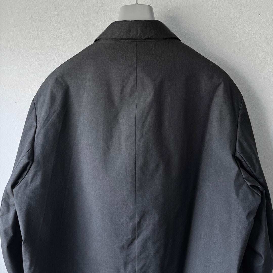 Prada FW1998 Anthracite Insulated Padded Silk Short Coat Jacket