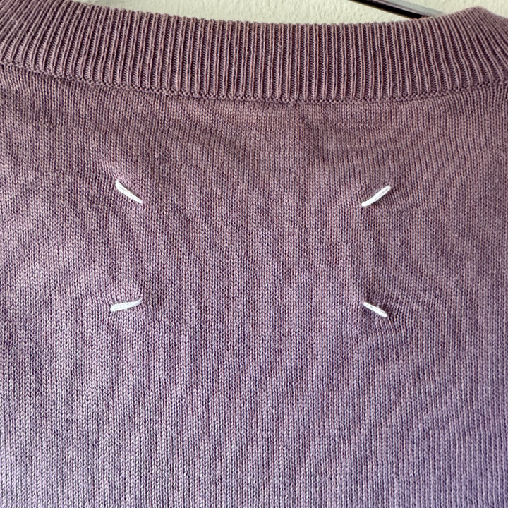 SS2008 Martin Margiela Lilac Cotton Knit Elbow Patch Pullover