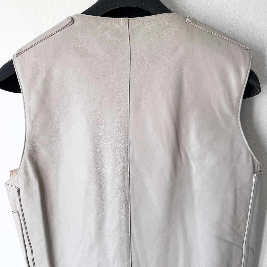Helmut Lang SS1998 White Leather Bulletproof Tactical Vest