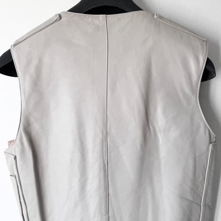Helmut Lang SS1998 White Leather Bulletproof Tactical Vest