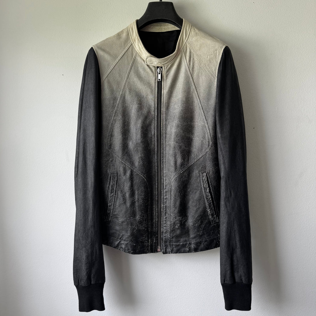 Rick Owens SS09 Strutter Gradient Blistered Intarsia Leather Jacket